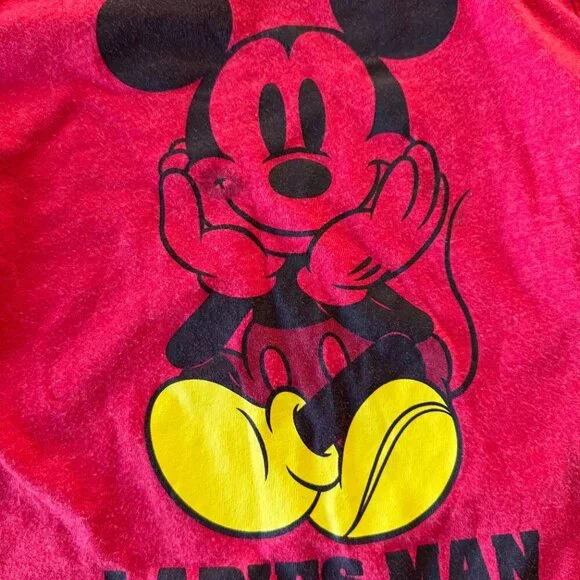 🔥 4 for $20 DEAL 🔥  Disney Mickey Mouse Ladies Man Red Long Sleeve Shirt | 4T - Picture 4 of 5